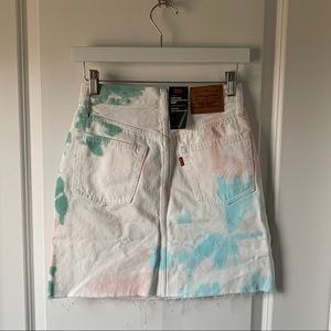 Levi’s tie dye high rise deconstructed skirt